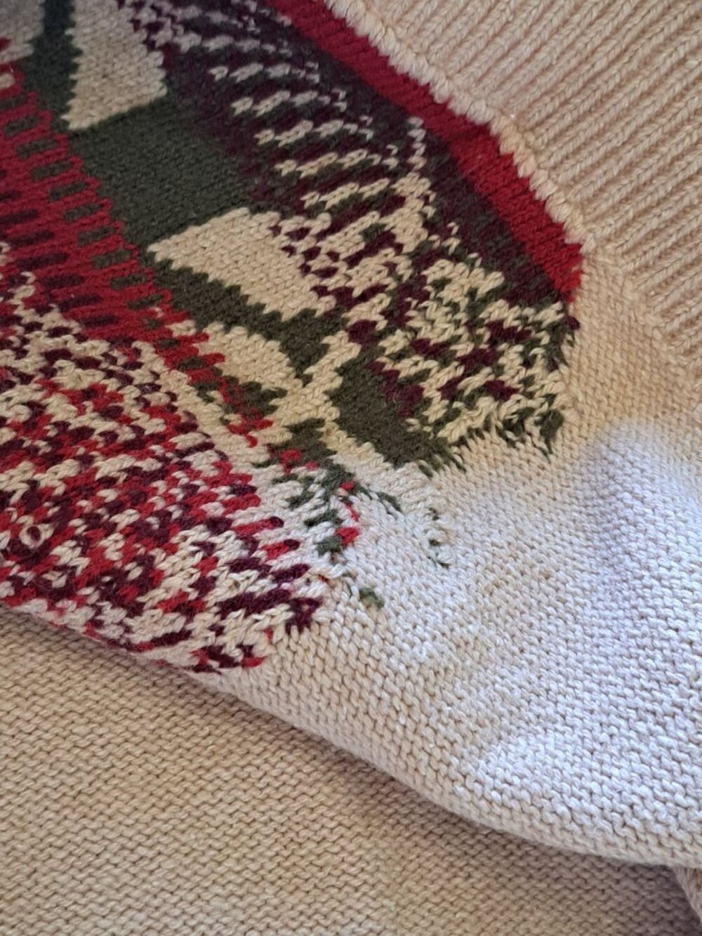 New Wonderly XL Tan Floral Knit Sweater Cottage Coquette Tags Mock Neck Winter - Picture 9 of 14